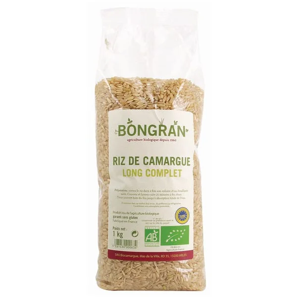 Riz long complet Camargue 1kg