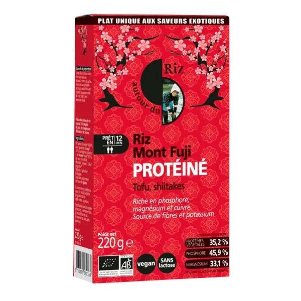 Riz mont fuji protéiné tofu, shiitakes