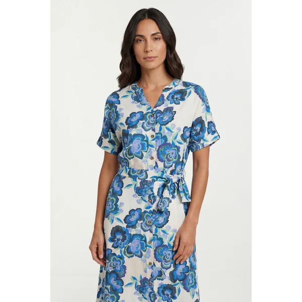 Robe Chemise Florale En Coton D'été