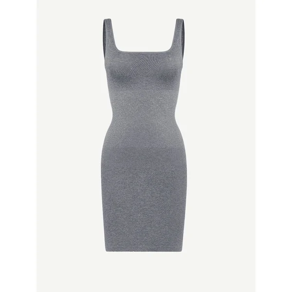 Robe Gainante Col Carré Sans Coutures | À commander sur Mon Ventre Plat