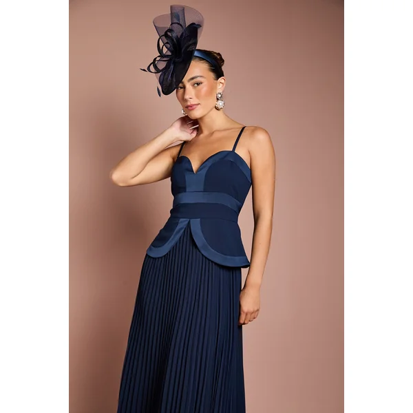 Robe Longue en Crêpe à Bretelles