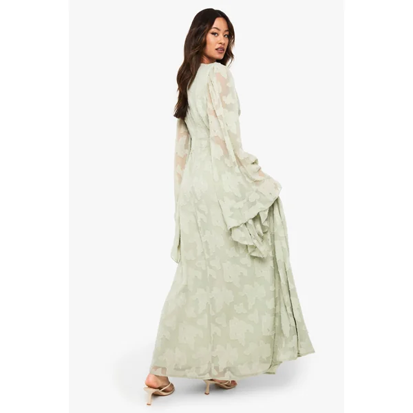 Robe Longue Texturée À Découpes Pour Grande Taille