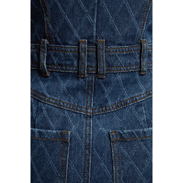 Robe Midi En Denim Imprimé