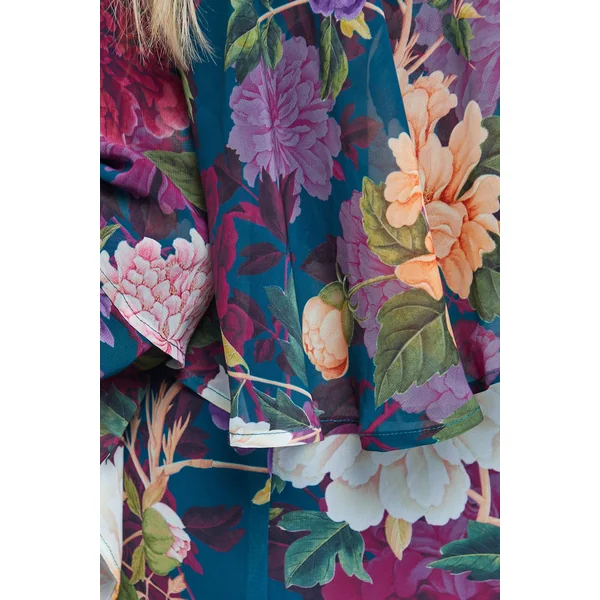 Robe Mini à Manches Cape Volantées
