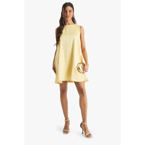 Robe portefeuille en satin texturé à encolure échancrée et dos noué