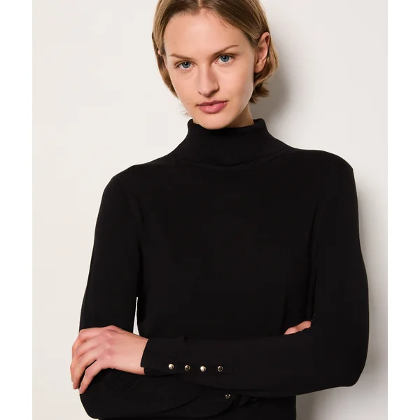 Robe pull col roulé