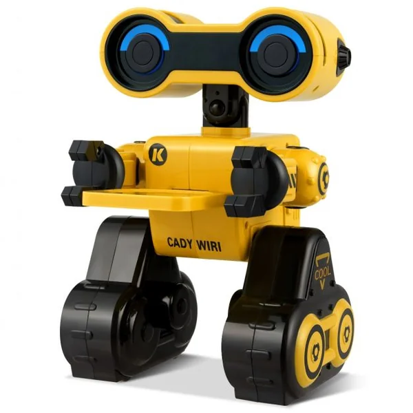 Robot Smart Jouet Télécommandé Interface Usb Distance 10m Plateau Amovible Programmation en Abs 16x17x24cm Jaune