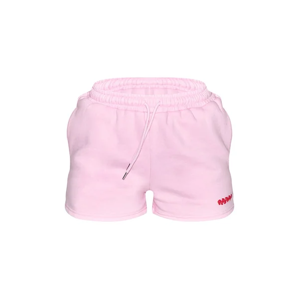 Rose Short De Jogging À Cordon Avec Logo En Relief Plt Studio