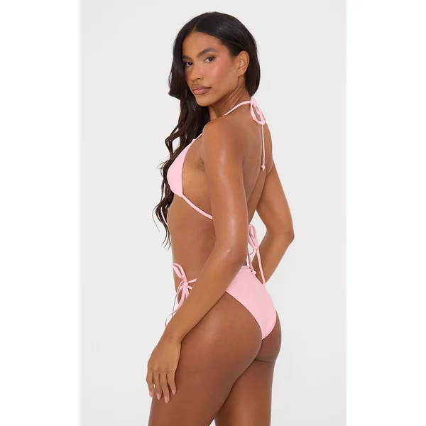 Rose Tendre Haut De Bikini Triangle Blanc À Mélanger Et Assortir