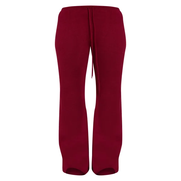 Rouge Vin Pantalon Taille Nouée En Maille Shape