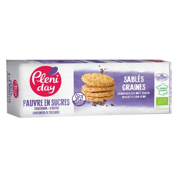 Sablé graines pauvre en sucre 105g