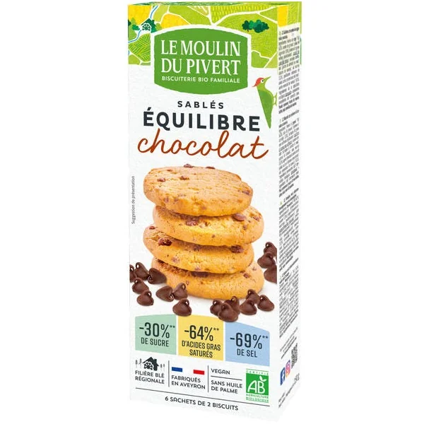 Sablés chocolat pépites Equilibre 150g