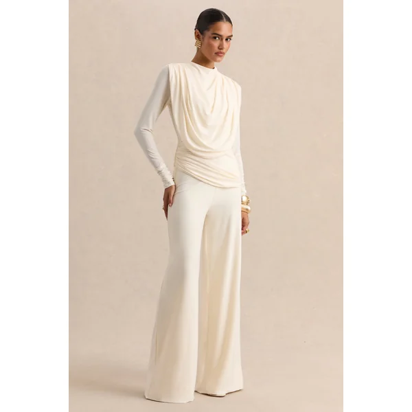 Safirra | Pantalon blanc à jambes larges