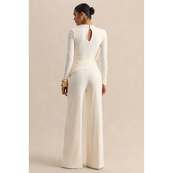 Safirra | Pantalon blanc à jambes larges