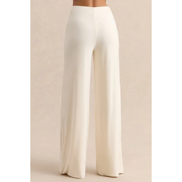Safirra | Pantalon blanc à jambes larges