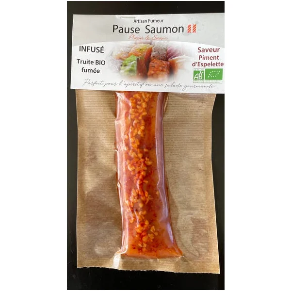 Saku truite fumée noisette Espelette 100g
