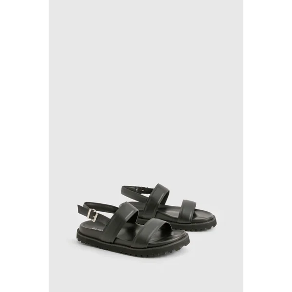 Sandales à double lanière pour pieds larges