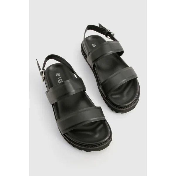 Sandales à double lanière pour pieds larges