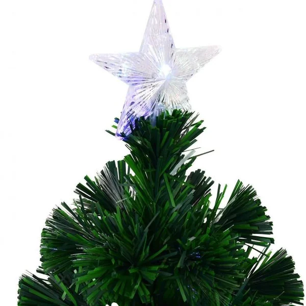 Sapin de Noël Artificiel 150cm 180 Branches Lumières LED Variation de Couleurs, Etoile à la cime, Flocon de neige, Pied