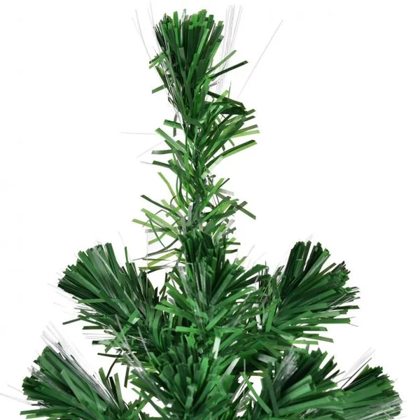 Sapin de Noël Artificiel 180 cm avec Lumières LED et Pied Arbre de Noël en PVC plastique métal, Couleur vert