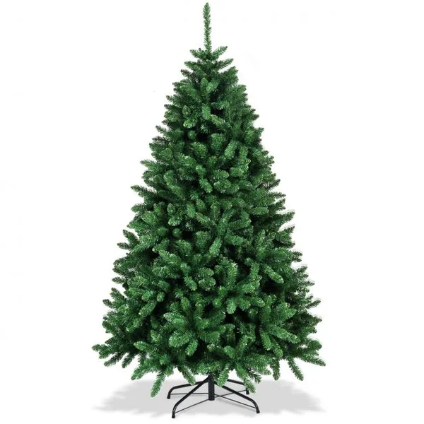 Sapin de Noël Artificiel 183 Cm 1355 Branches Décoration de Noël pour Fête Magasin Extérieur en Pvc et Socle en Métal