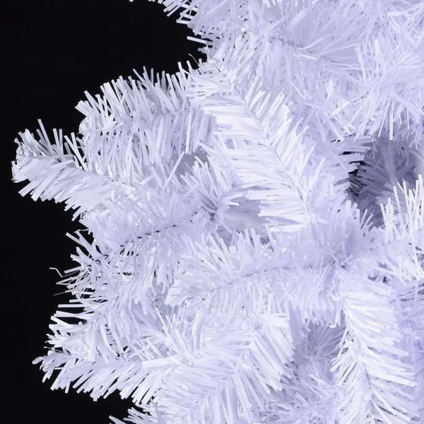 Sapin de Noël Artificiel 210cm pour Décoration de Noël 950 branches, Matériau PVC avec Pied en Métal, Blanc