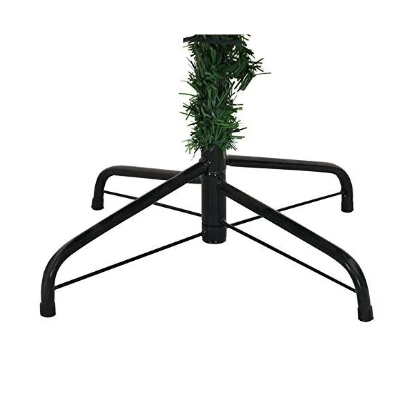 Sapin de Noël Artificiel 270cm Arbre de Noël, Lumières LED multicolore, Pied en Métal 60cm, en PVC, Vert