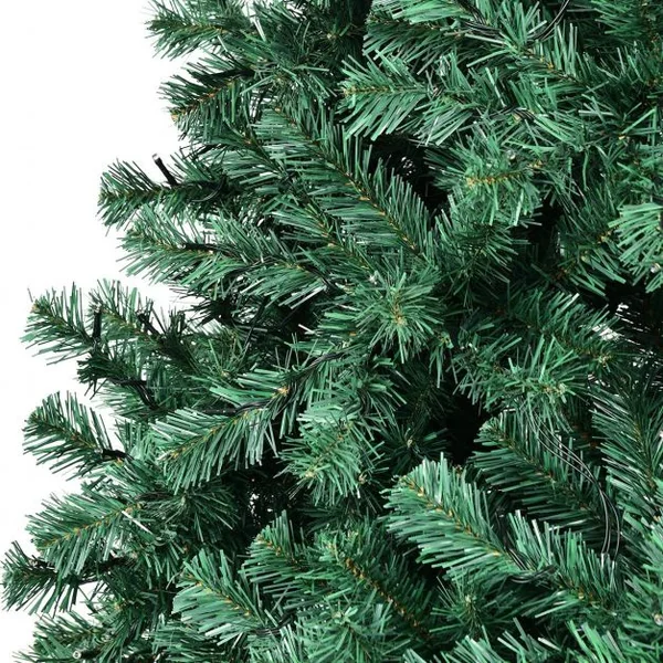 Sapin de Noël Artificiel avec Lumières LED et Pied en Métal Structure Stable 240cm Facile à Installer
