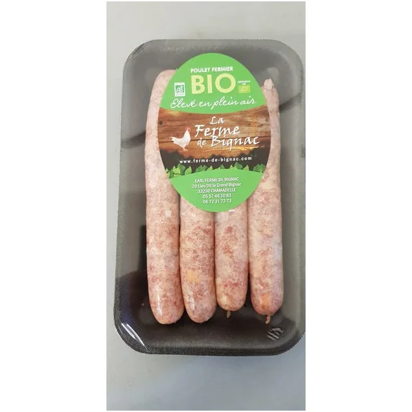 saucisses de poulet au vin blanc