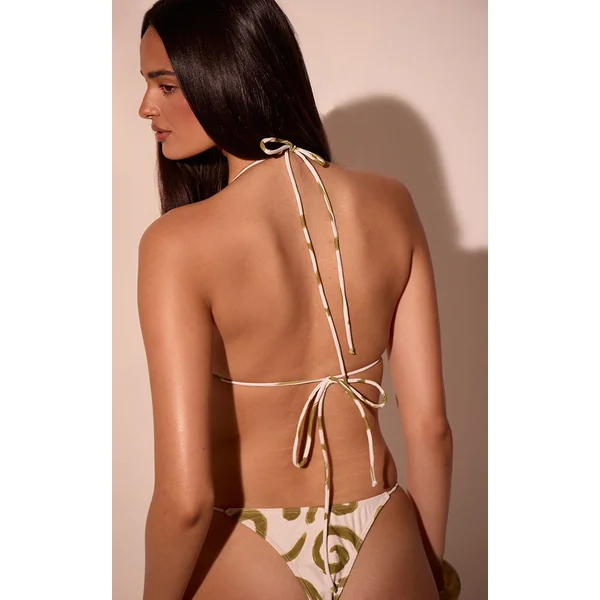 Sauge Haut De Bikini Triangle Imprimé Tourbillon