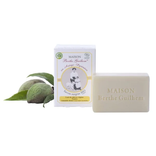 Savon au lait chèvre neutre amande douce 100g