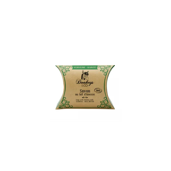 Savon au lait d'ânesse - Verveine et karité - 100g