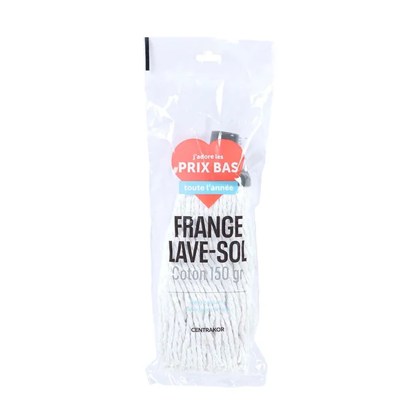 Serpillère lave-sol à franges coton