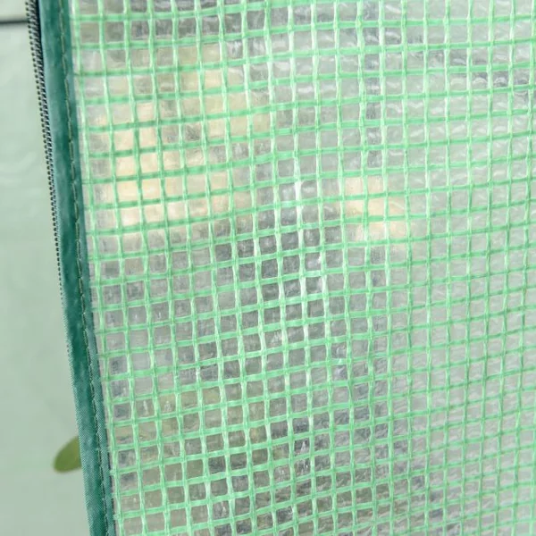 Serre de Jardin Chaude Serre à Légumes Tente pour Plantes 8 étagères charge max : 10 kg Transparent 143x143x195 cm Vert