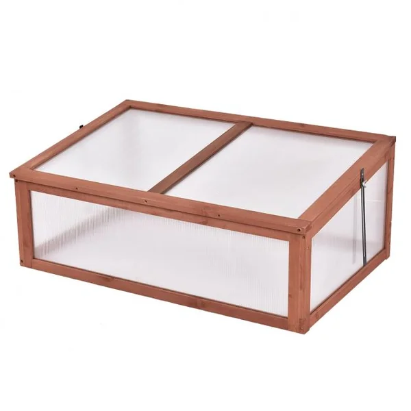 Serre de jardin en bois Serre pour jardinage avec châssis en bois pour Fruits Plantes, Pour cour et balcon, 100x65x40cm