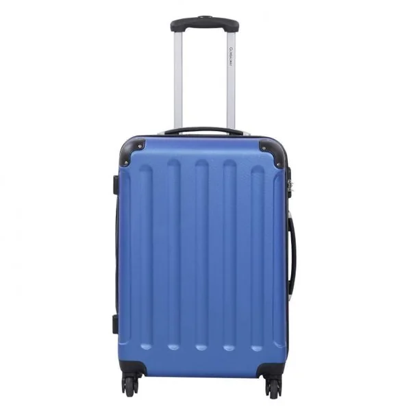 Set de 3 pièces L / M / S bagages avec roulettes voyage lot trolley sac à main shell dur blue