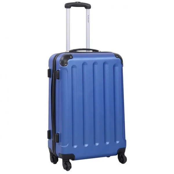 Set de 3 pièces L / M / S bagages avec roulettes voyage lot trolley sac à main shell dur blue