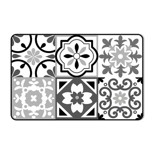Set de table rectangulaire polypropylène carreaux de ciment 28x43cm