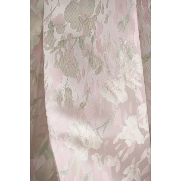 Sharie | Mini-robe en jacquard à imprimé floral crème dos nu avec détail découpé