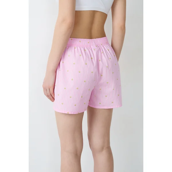 Short de pyjama à rayures en coton Smiley®ORIGINALS