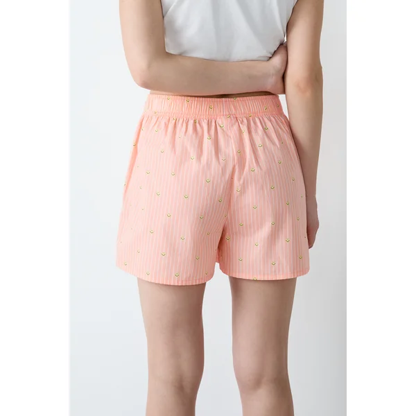 Short de pyjama à rayures en coton Smiley®ORIGINALS
