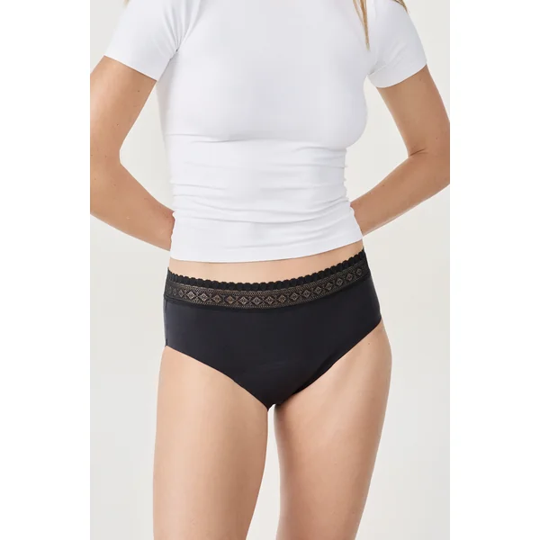 Shorty menstruel en coton - Flux moyen
