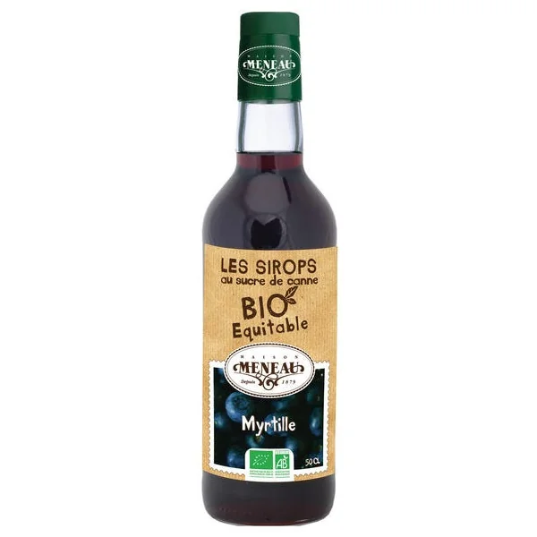Sirop de myrtille au sucre de canne 50cl