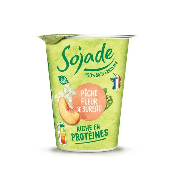 Sojade pêche fleur de sureau 400g