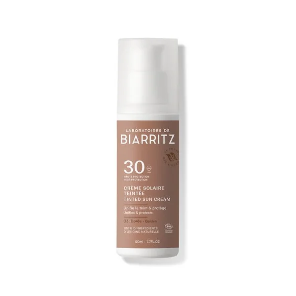 Solaire SPF30 crème teintée dorée 50ml