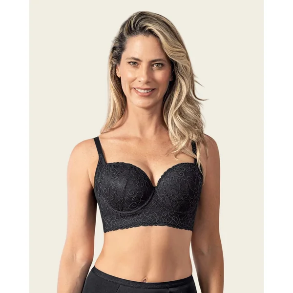 Soutien-gorge avec armatures et coque en arc de cercle.