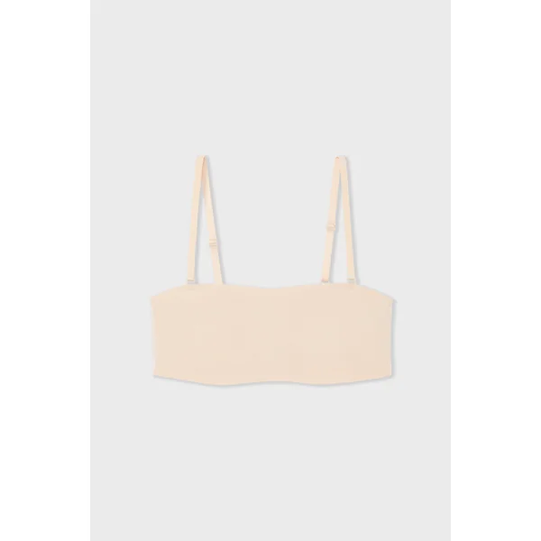 Soutien-gorge bandeau en microfibre