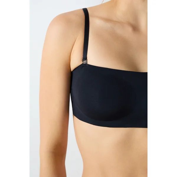 Soutien-gorge bandeau sans armatures en microfibre