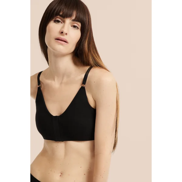 Soutien-gorge brassière en coton post-mastectomie avec ouverture devant