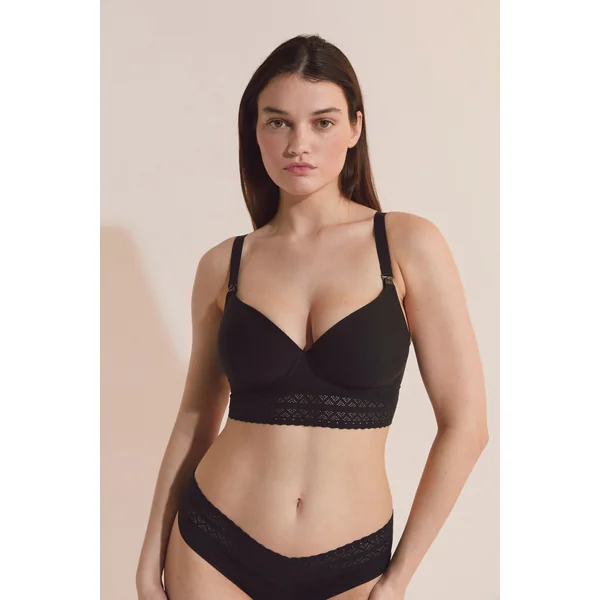 Soutien-gorge coques fines, clips d'allaitement